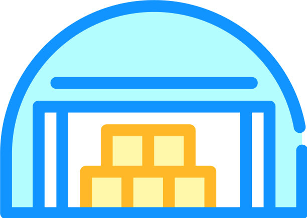 仓库建筑颜色图标孤立图片下载