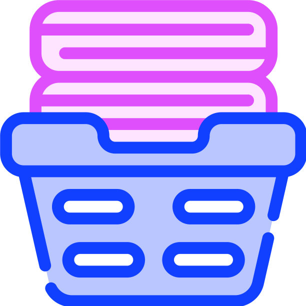 洗干净的衣服在篮子颜色图标图片下载