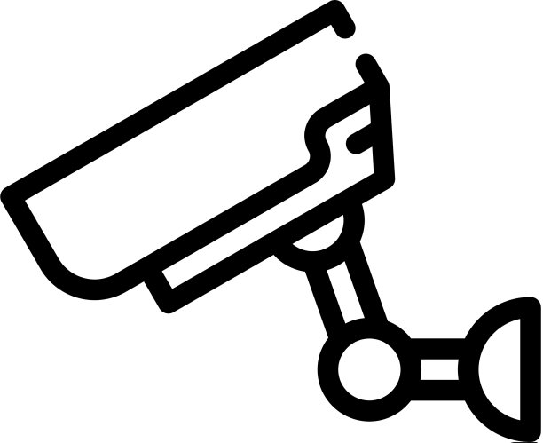 安全摄像机线路图标图片下载