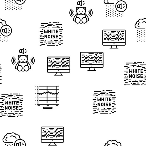 白噪声听力矢量无缝模式图片下载
