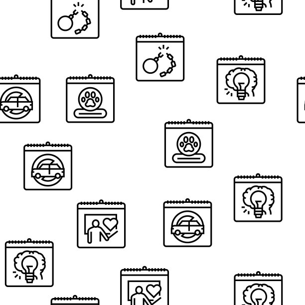 世界假日事件矢量无缝模式图片下载