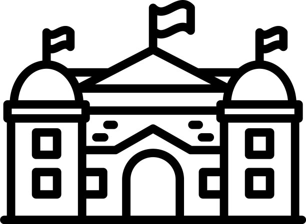 城市政府图标轮廓风格图片下载