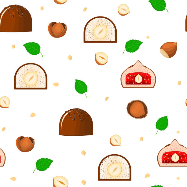 巧克力糖果无缝图案图片下载