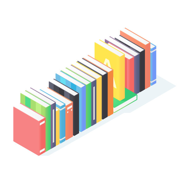 书栈等距。一堆平装书和精装书。图片下载