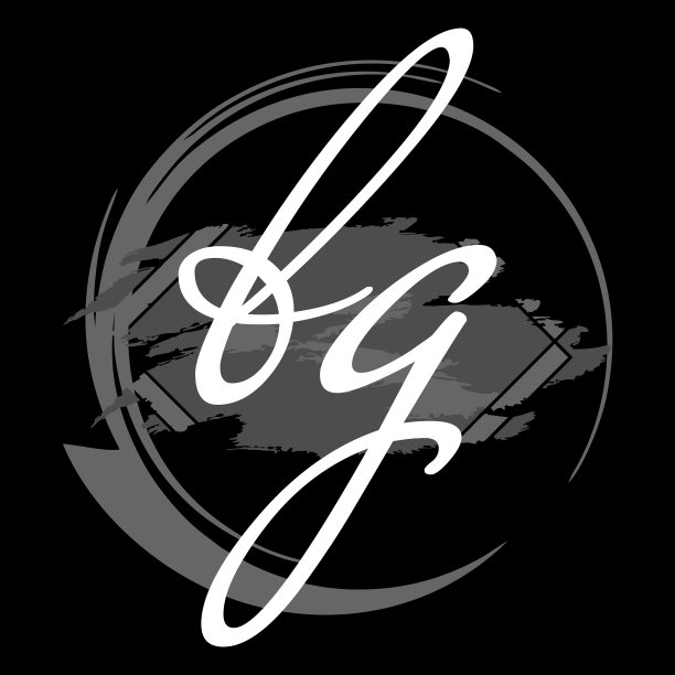 首字母b g现代手写签名标志图片下载
