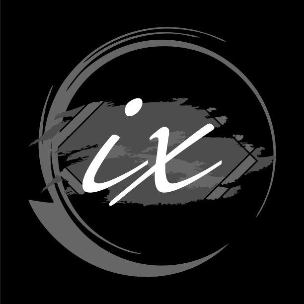 首字母I x现代手写签名标志图片下载