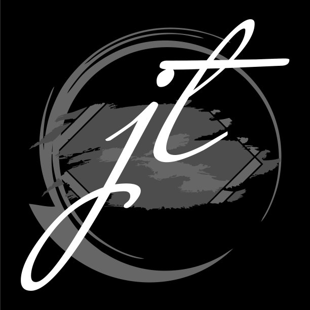 首字母j t现代手写签名标志图片下载