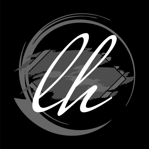 首字母l h现代手写签名标志图片下载