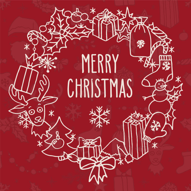 圣诞花环图片下载