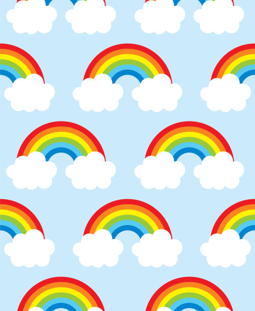 彩虹无缝图案设计图片下载