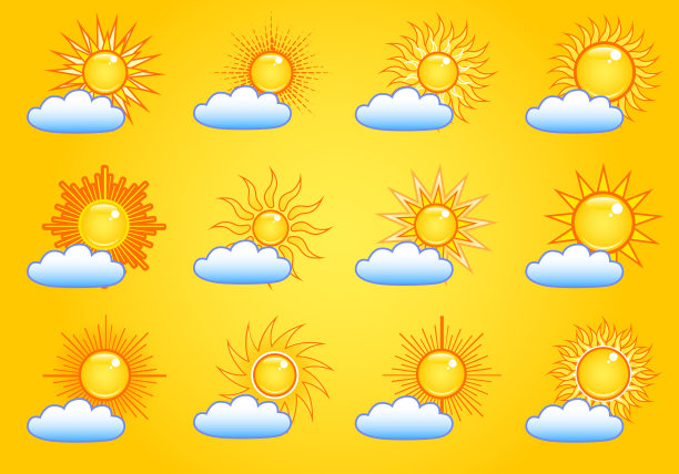 太阳在天空图标设置图片下载