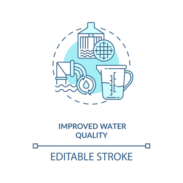 改进的水质概念图标图片下载