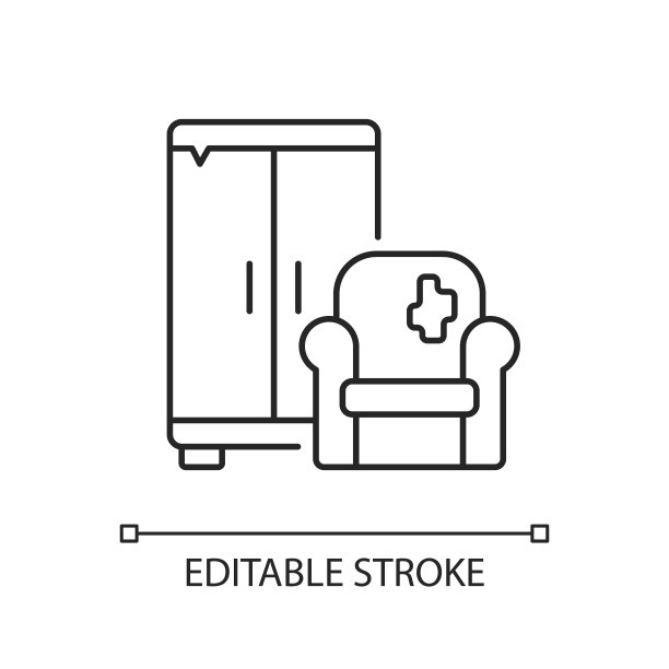 大件垃圾拾取线性图标图片下载