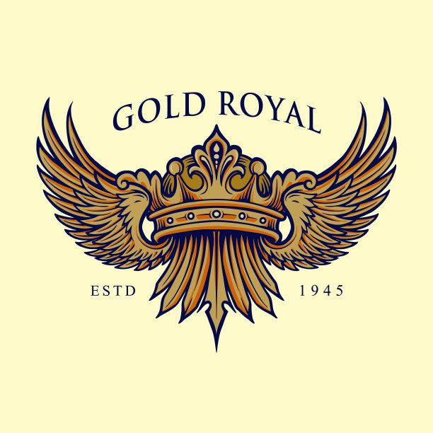 金色的皇冠优雅的标志图片下载