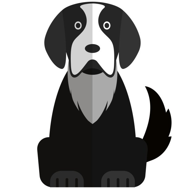 狗矢量图标孤立在白色背景图片下载