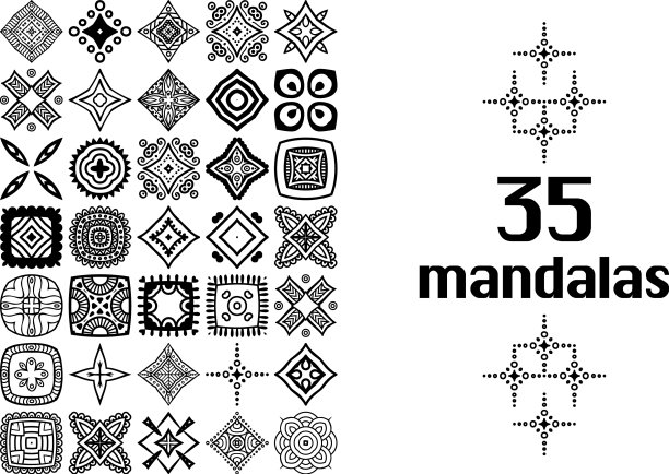 设置圆形装饰图案曼荼罗图片下载