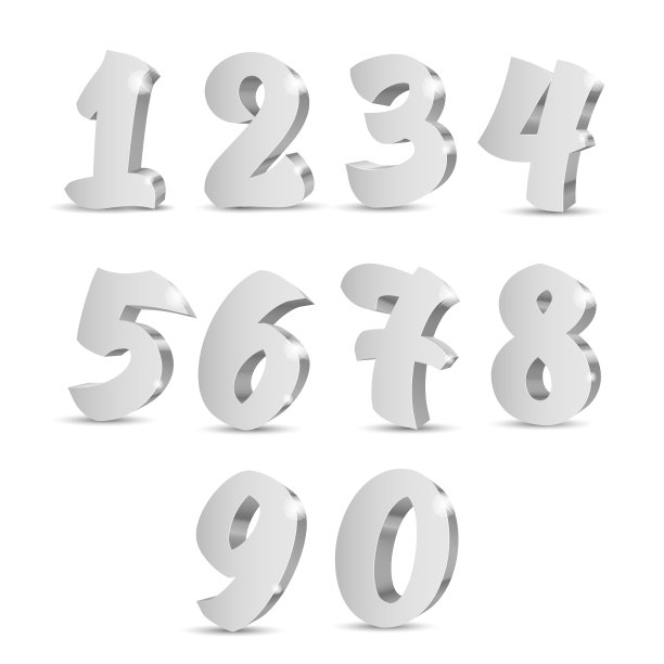 银色旧3D数字图片下载