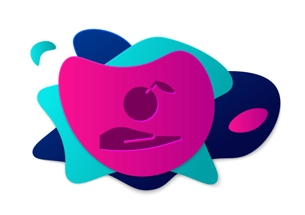 颜色在手苹果图标孤立在白色图片下载