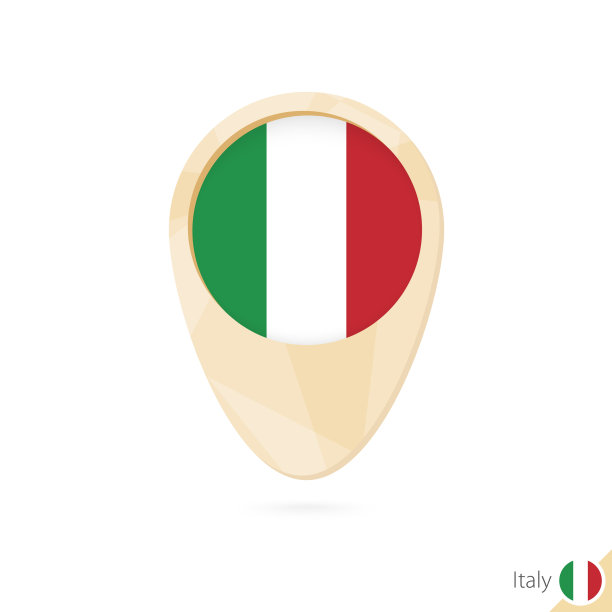 地图指针与标志意大利橙色抽象图片下载