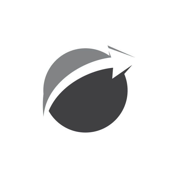 圆形行星箭头简单的几何标志图片下载