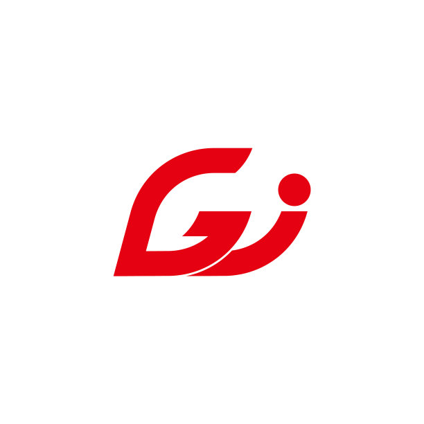 抽象字母GJ几何箭头线条logo图片下载