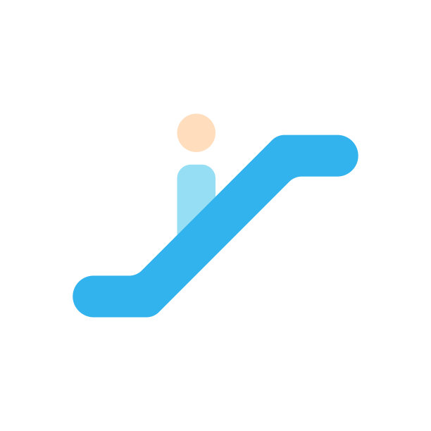 自动扶梯图标设计矢量模板图片下载