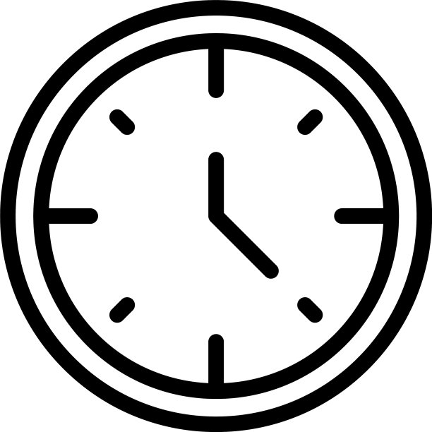 酒店挂钟图标轮廓风格图片下载