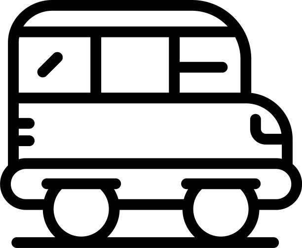 旅游巴士图标轮廓风格图片下载