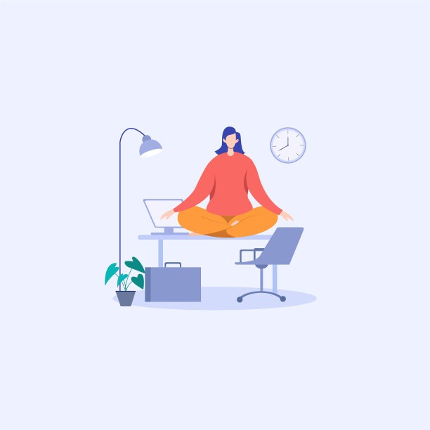 瑜伽在办公室放松工作图片下载