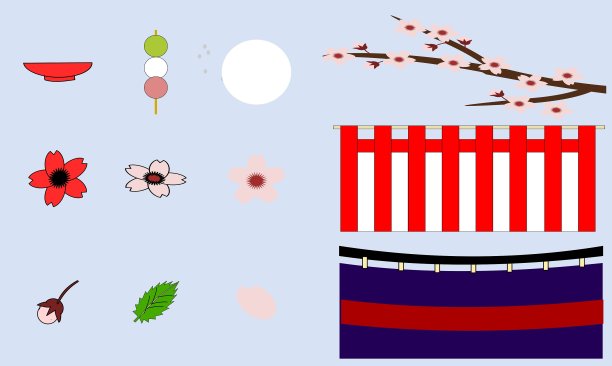 各种樱花图案图片下载