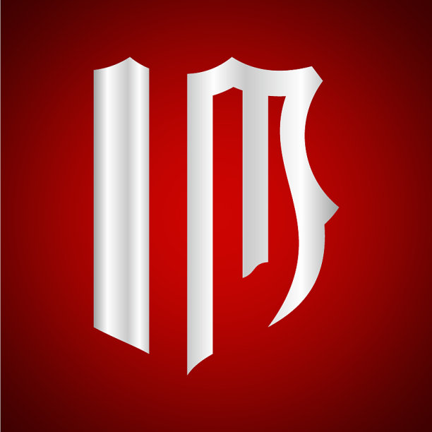 首字母我盾形与银色图片下载