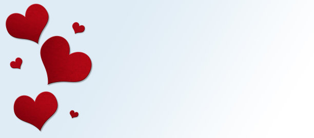 情人节鲜艳的横幅图片下载