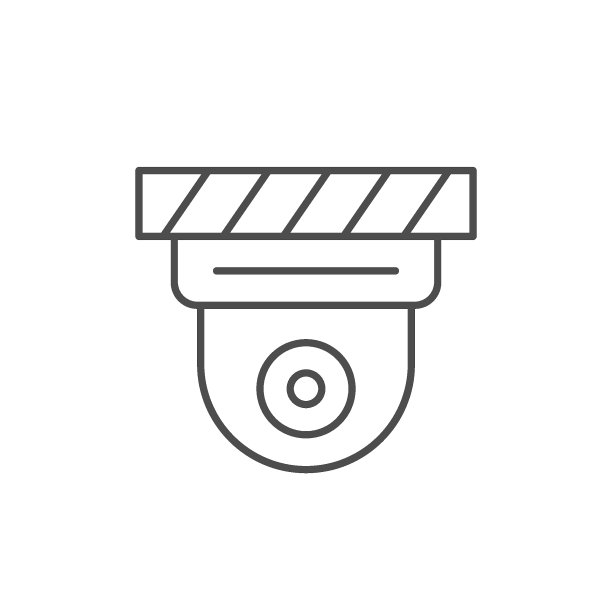 安全摄像头线轮廓图标图片下载