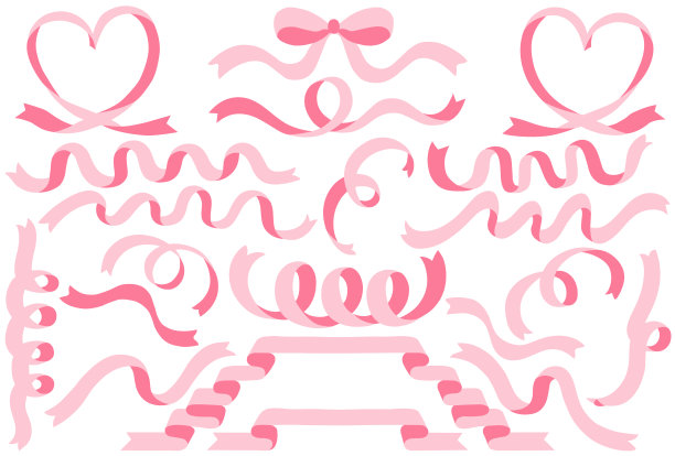 插图一套粉彩丝带图片下载