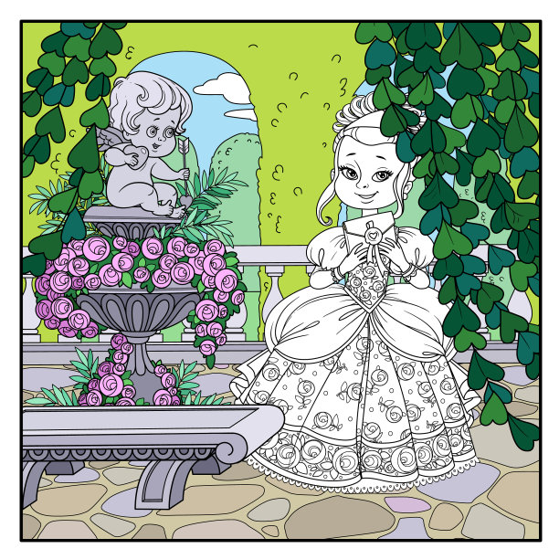 美丽的公主抱着信在舒适的角落图片下载