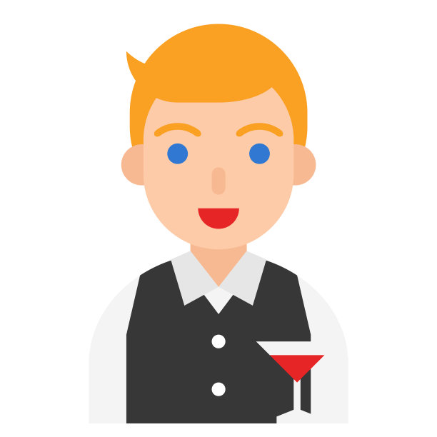 服务员的图标职业和工作图片下载