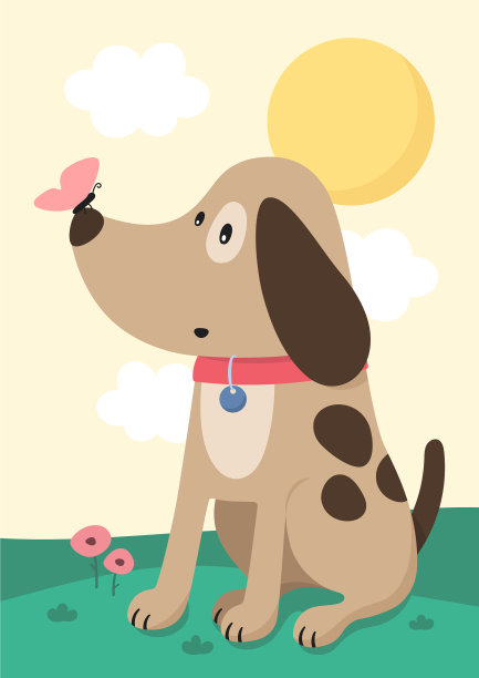 可爱的袋熊与蝴蝶的鼻子图片下载