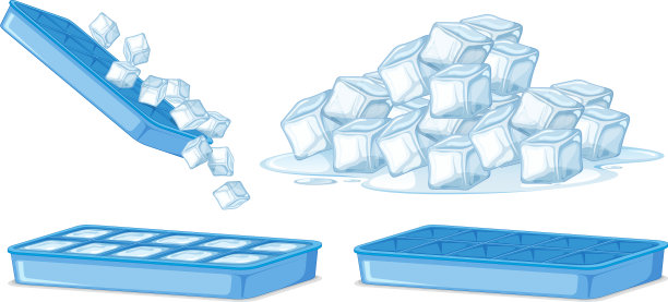 白色背景上的冰块图片下载