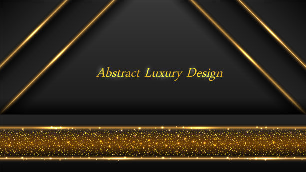 金色在黑色的豪华背景金色发光图片下载
