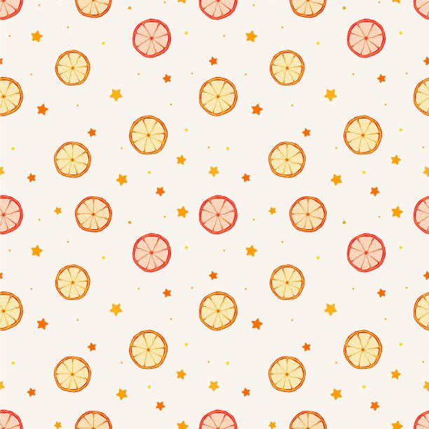 无缝图案与橙子干，柠檬和图片下载