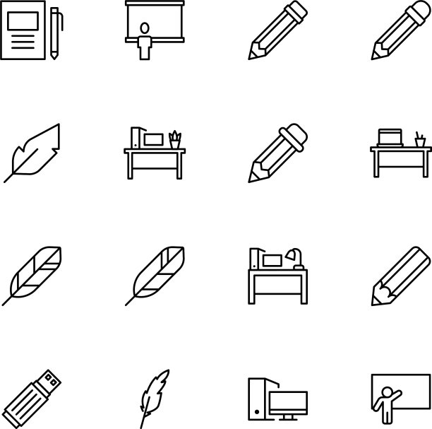 在线教育图标集图片下载