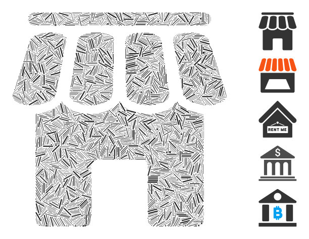 Dash拼贴商店建筑图标图片下载