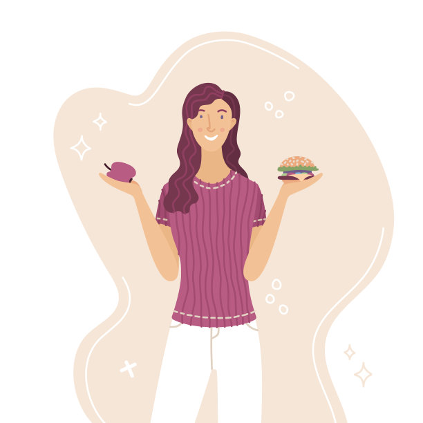 年轻的女人在吃早餐图片下载