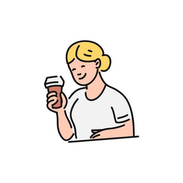 拿着一杯装在快餐盒里的咖啡的女人图片下载