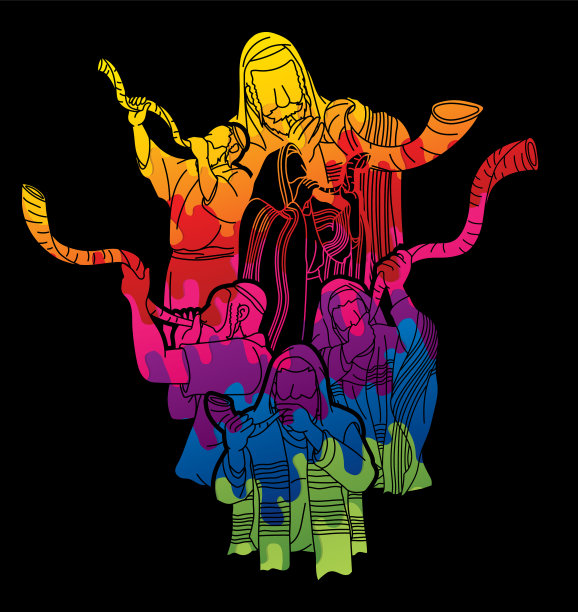 犹太人吹羊角号图片下载