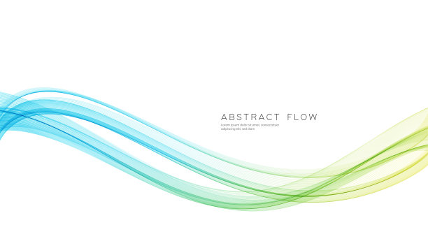 矢量蓝色抽象波浪设计元素图片下载