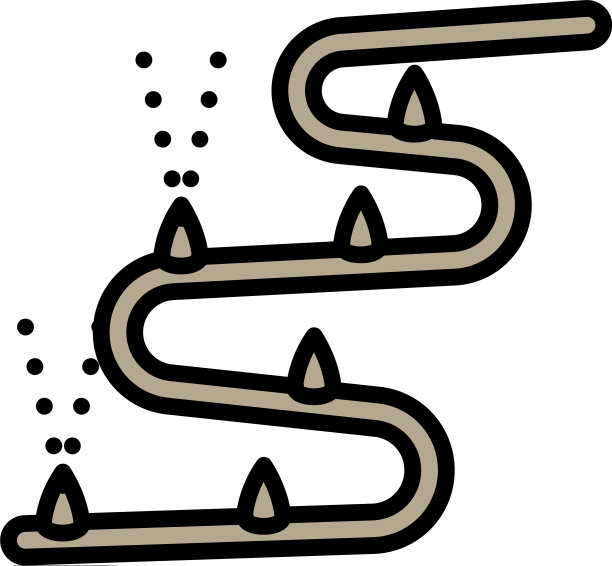 长软管灌溉图标轮廓样式图片下载