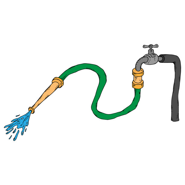 花园水龙带带水的水龙带图片下载