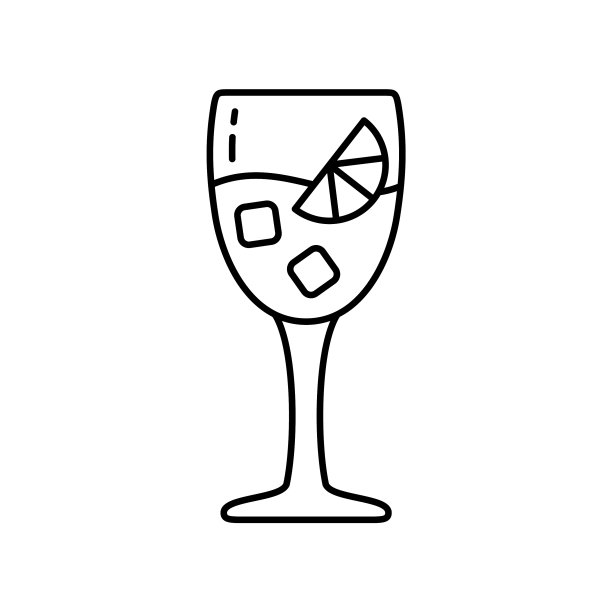 Aperol喷雾器与酒精的线性图标玻璃图片下载