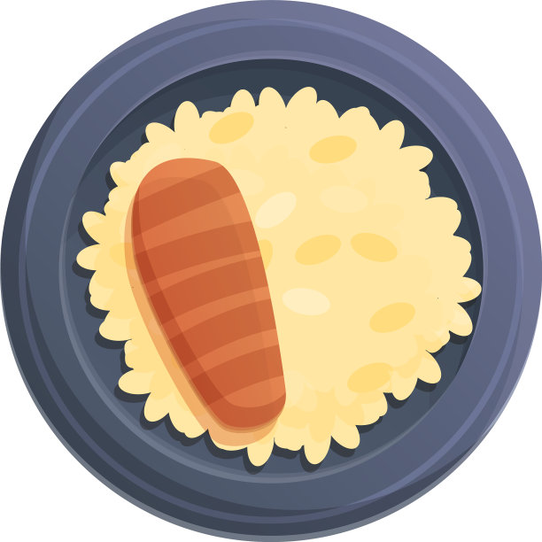 家庭大米食品卡通图标风格图片下载